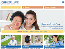 Tablet Screenshot of hmonghomehealthcare.com